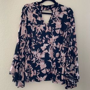 Bell Sleeve Floral Top